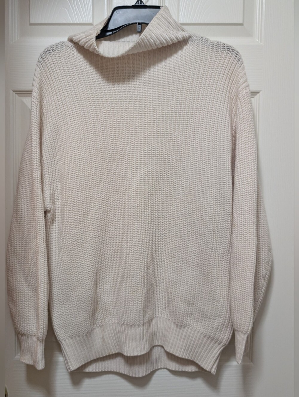 Aritzia Wilfred Montpellier Funnel Neck Wool Pullover Sweater Cream Size Small S